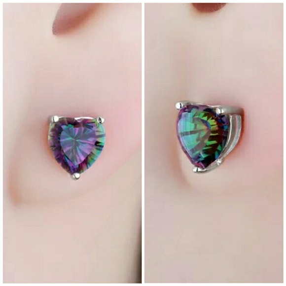 Sterling Silver Mystic Topaz Earrings - Picture 3 of 5